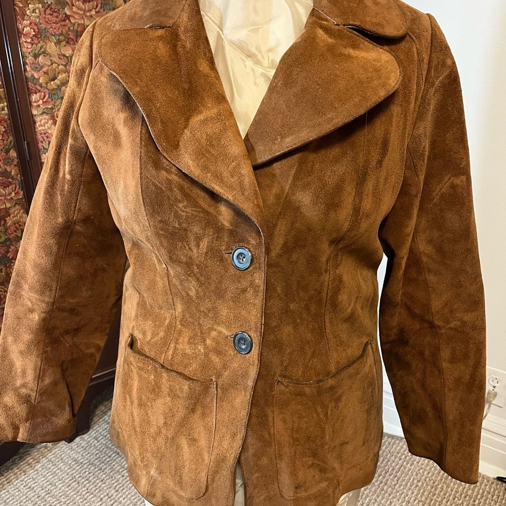 Women's Classic Tan Suede Blazer